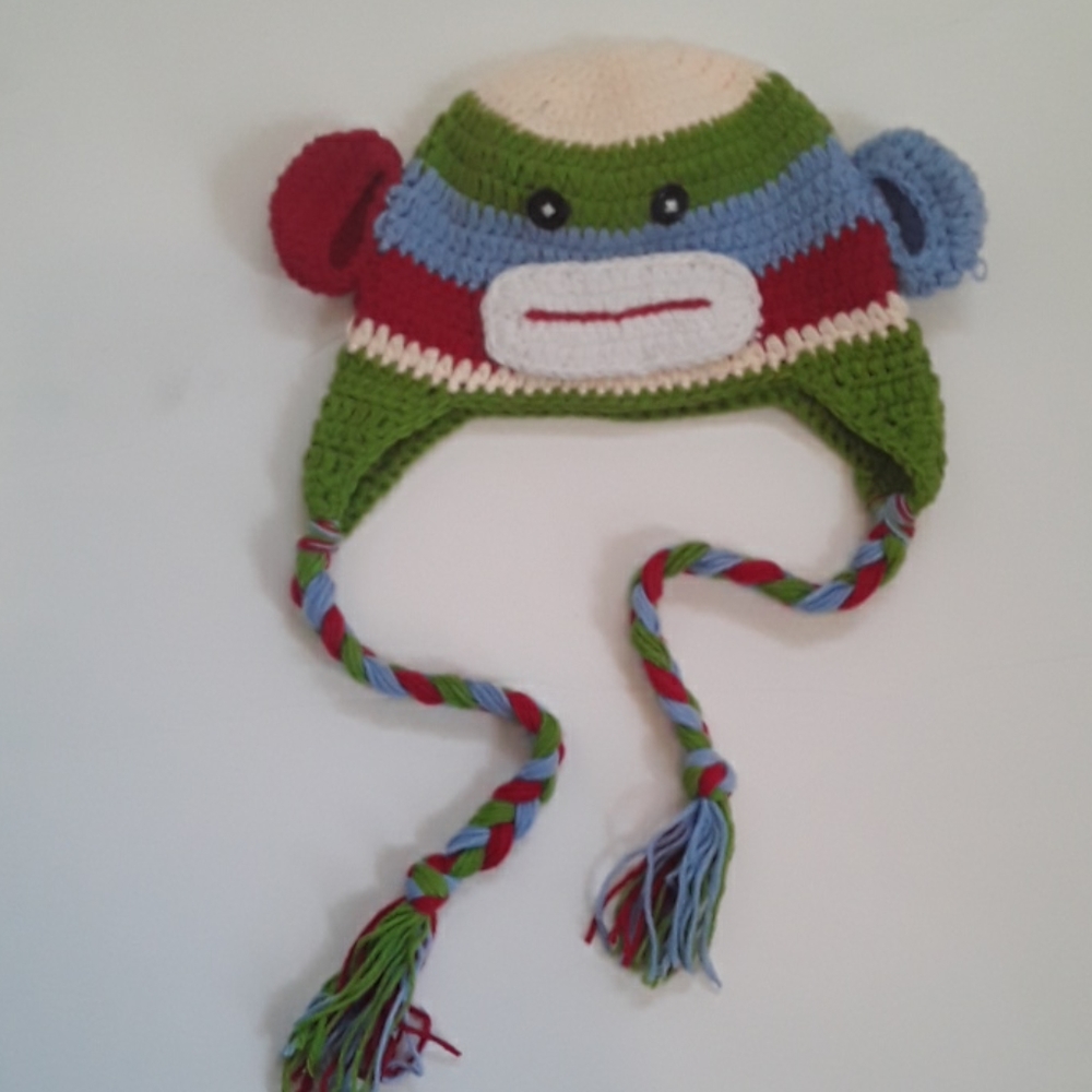 Crochet Monkey Hat (Handmade)